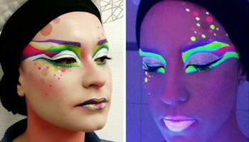 Maquillage fluo soirée lyon