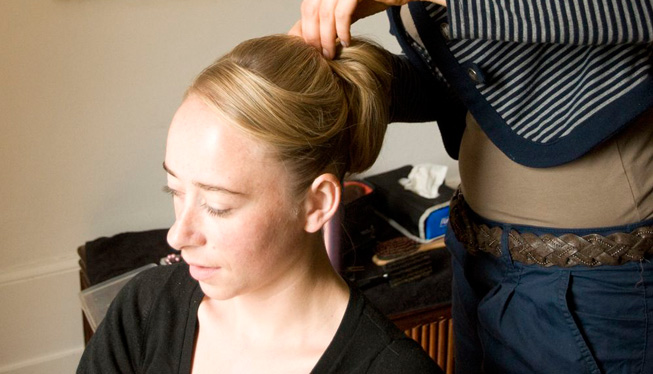 Chignon romantique mariage lyon